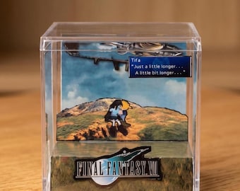 Final Fantasy 7 3D Würfel Diorama - Spielzimmer Dekor, Geschenk für Spieler