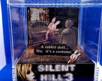 Silent Hill 3 Robbie Rabbit Handmade Diorama, Gamer Desk Decor