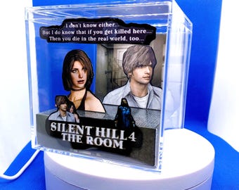 Silent Hill 4 3D Diorama, Personalised Handmade Shadow Box, Display Desk Memorabilia Cube