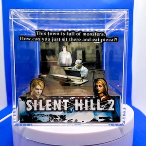 Silent Hill 2 3D Diorama, Personalised Handmade Shadow Box, Display Desk Memorabilia Cube