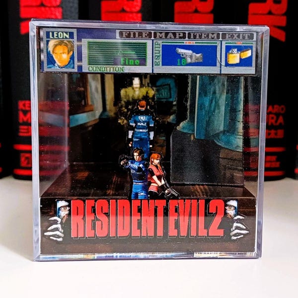 Resident Evil 2 3D Diorama, Gaming Memorabilia, Collector's