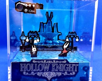 Hollow Knight 3D Handmade Diorama, Personalized Display Memorabilia Shadow Box Cube