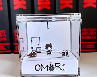 Omori Handmade 3D Diorama, Anime Game Miniature Art, 3.5" Cube