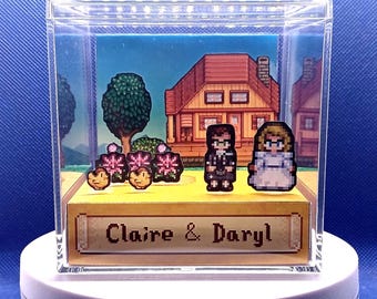 Stardew Valley Personalized Diorama, 3D Handmade Shadow Box Cube
