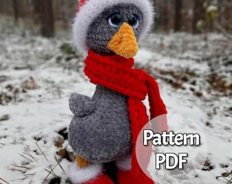 Crochet Goose Pattern, Winter Amigurumi (PDF Pattern)