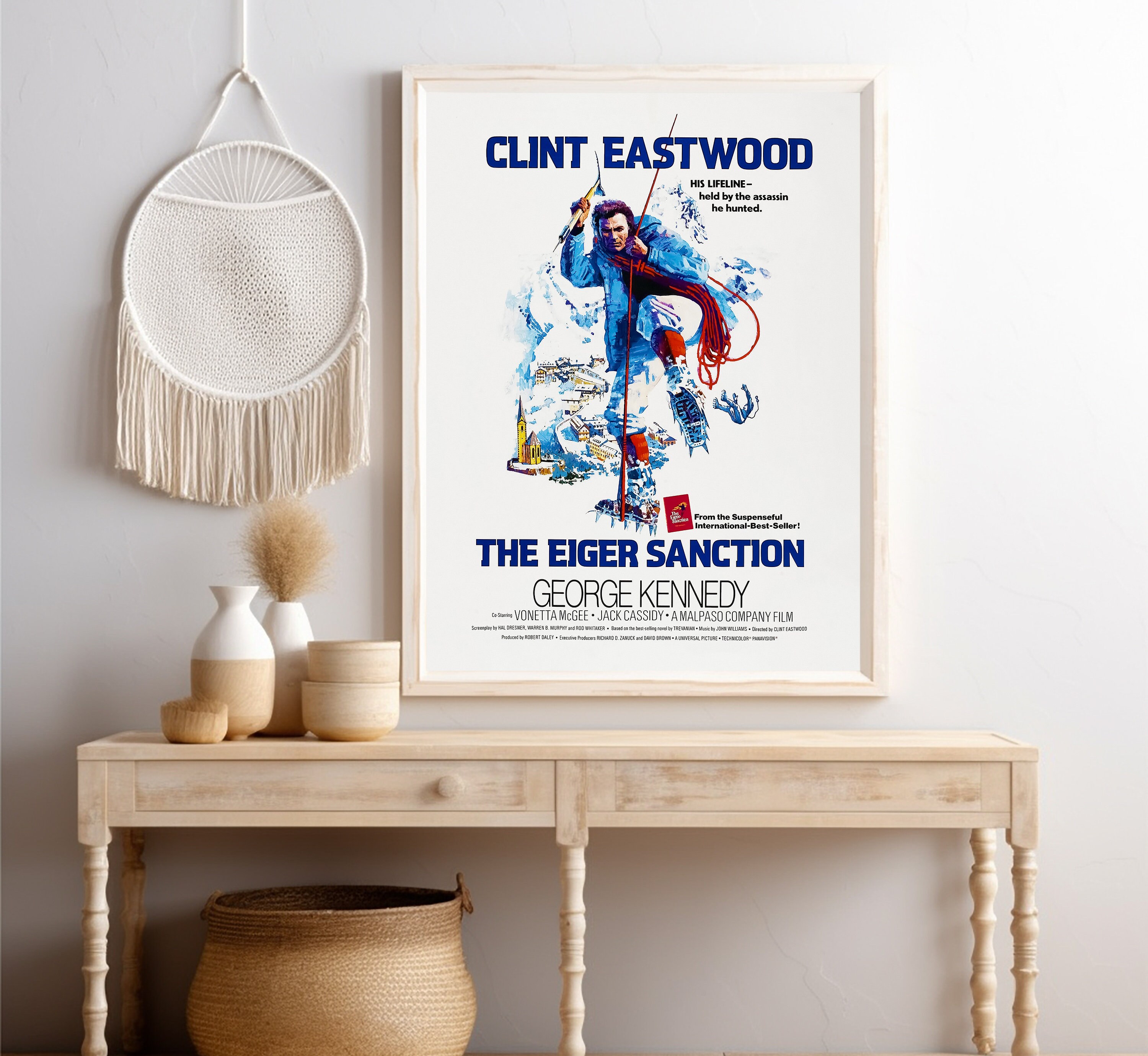 アイガー  サンクション  ポスター。 EIGER SANCTION original Japanese movie poster 1975 CLINT