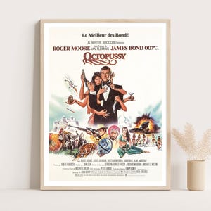 Octopussy French Movie Poster: James Bond 007 Vintage Spy Film Art