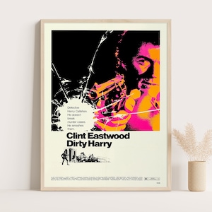 Clint Eastwood Dirty Harry Movie Poster: Giclée Film Art Print