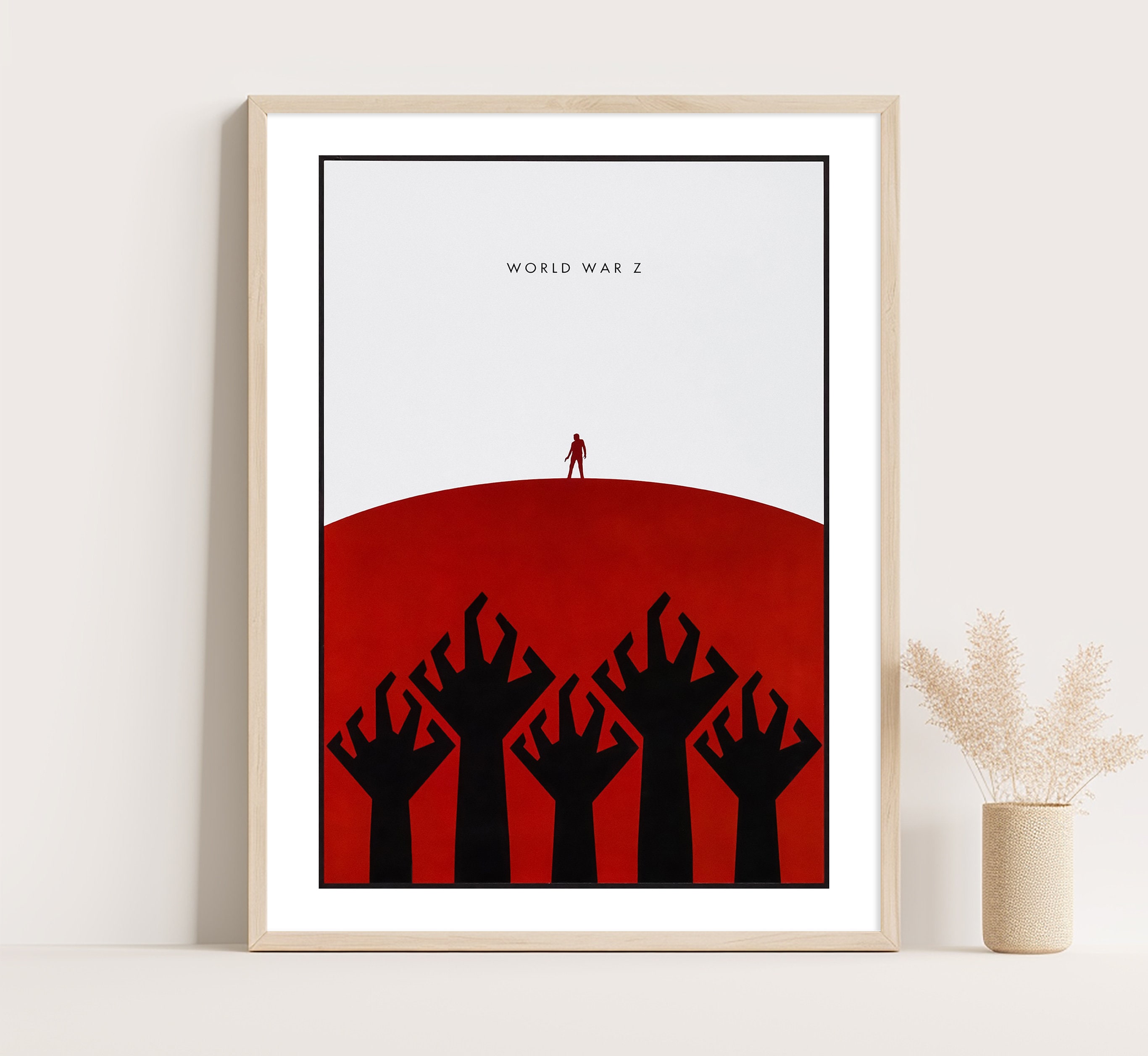 World War Z Movie Poster, Modern Minimalist Art Print, 2013
