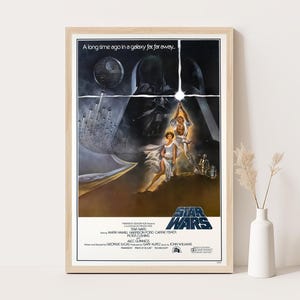 Star Wars Movie Poster: A New Hope, Tom Chantrell Style C, Vintage Sci-Fi Art