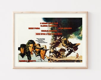 Affiche de film Il était une fois dans l'ouest de 1968. Film de Sergio Affiche de film Il était une fois dans l'ouest de 1968. Film de Sergio