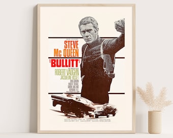 Steve McQueen Bullitt Poster: Classic Movie Wall Art Print