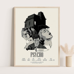 Psycho Movie Poster: Alfred Hitchcock Film, Home Theater Decor