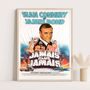 Sean Connery James Bond Movie Poster: Never Say Never Again, 1983 French Film Art