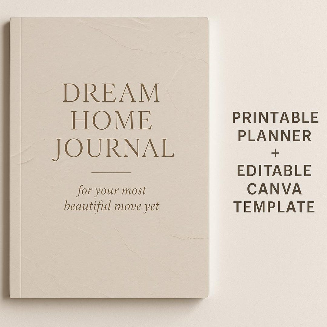 Dream Home Journal – Printable + Editable Canva Template - Etsy