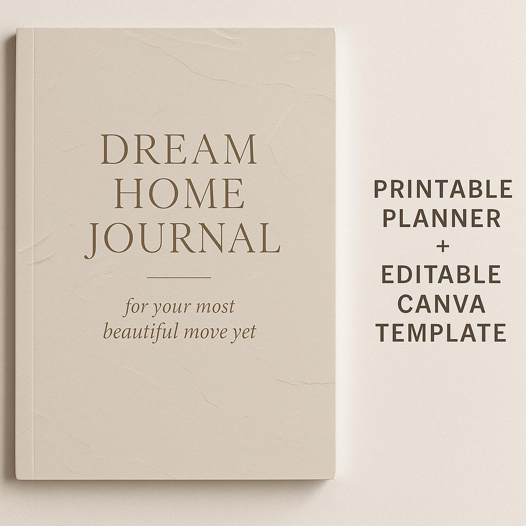 Dream Home Journal – Printable + Editable Canva Template - Etsy