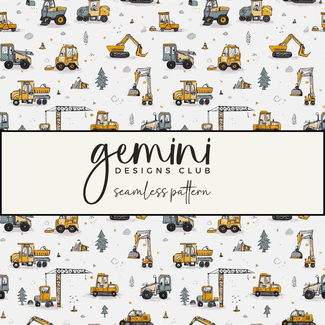 Bright Diggers Seamless Pattern, Fabric Background Pattern ...