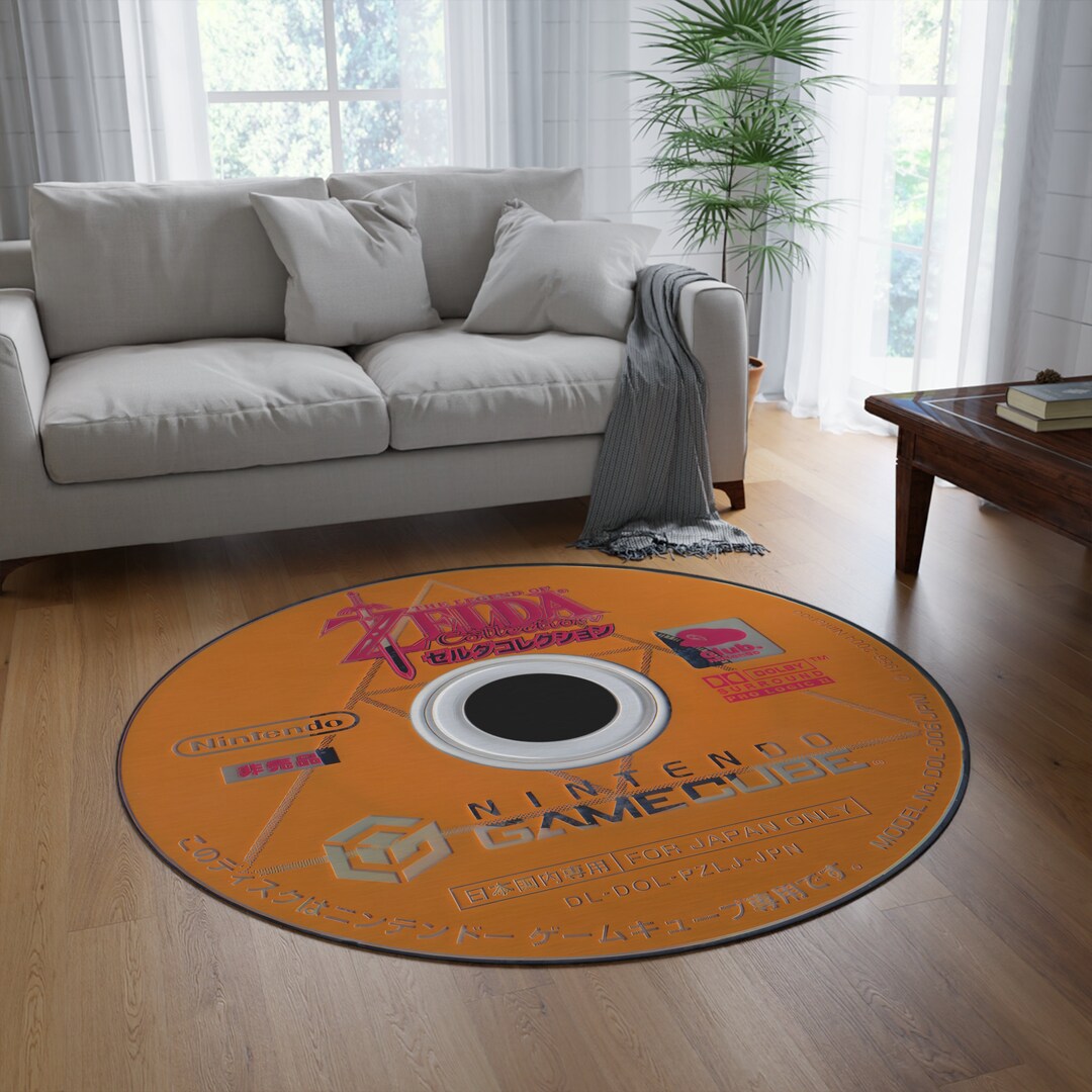 Zeda Collection Japan Video Game Disk Rug Game Cube 5x5 Round Rughome Decorationretro Video Game
