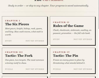 Chess 101 - Digital Downloand Interactive Course