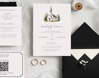 Wedding Invitation Set, Bride to be, Invitation Template, Digital Download