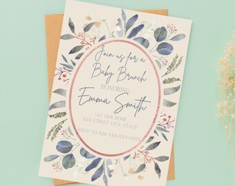 Beautiful Gender Neutral Baby Shower Invitation, no hard copies are provided, The Perfect baby shower invitation