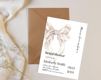 Bridal Shower Invitation, Canva Download, Instant Download, Bridal Shower Template, Digital Download, No Physical Copy