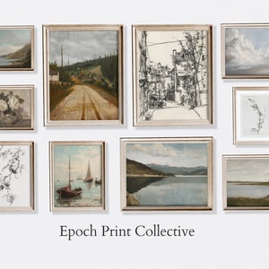 Vintage Europäisches Galerie-Wanddruck-Set mit 10 Stück | Vintage Esszimmer-Wohndekoration | Druckbarer digitaler Download | Epochendruckkollektiv