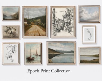 Vintage European Gallery Wall Art Set | Printable Dining Room Decor (Digital Download)