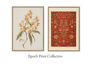 Vintage Floral & Botanical Print Set | Antique Moody Decor (Digital Download)