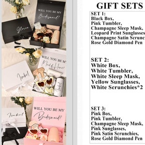 Personalized Bridesmaid Proposal Box,Bridesmaid Empty Box, Custom Bridesmaid Gift Box,Proposal Bridal Party Box,Boho wedding gift box. image 8