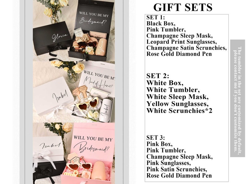 Personalized Bridesmaid Proposal Box,Bridesmaid Empty Box, Custom Bridesmaid Gift Box,Proposal Bridal Party Box,Boho wedding gift box. image 8