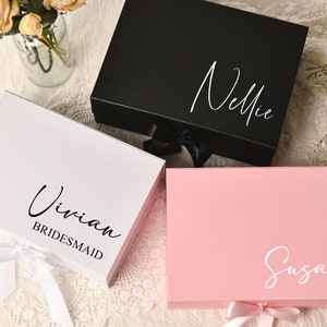 Personalized Bridesmaid Proposal Box,Bridesmaid Empty Box, Custom Bridesmaid Gift Box,Proposal Bridal Party Box,Boho wedding gift box. image 7