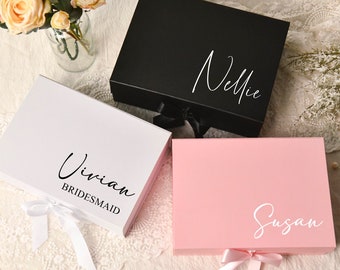 Personalisierte Brautjungfern-Antragsbox, leere Brautjungfern-Box, personalisierte Brautjungfern-Geschenkbox, Brautparty-Antragsbox, Boho-Hochzeitsgeschenkbox.
