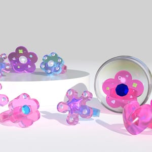Y2K Transparent Chunky Acrylic Resin Rings