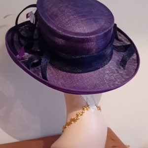 Jacques Vert Purple Wedding/Special Occasion Hat image 4