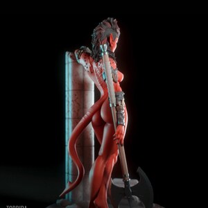 Karlach Figurine diorama Baldur's Gate 3 NSFW 8k en résine image 2