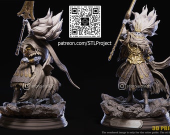 Dark Souls statue, Nameless King figures, video game statue resin printed in 8k diorama