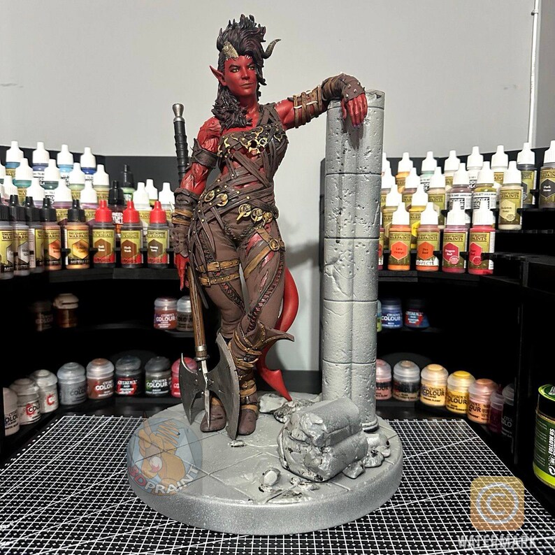 Karlach Figurine diorama Baldur's Gate 3 NSFW 8k en résine image 4