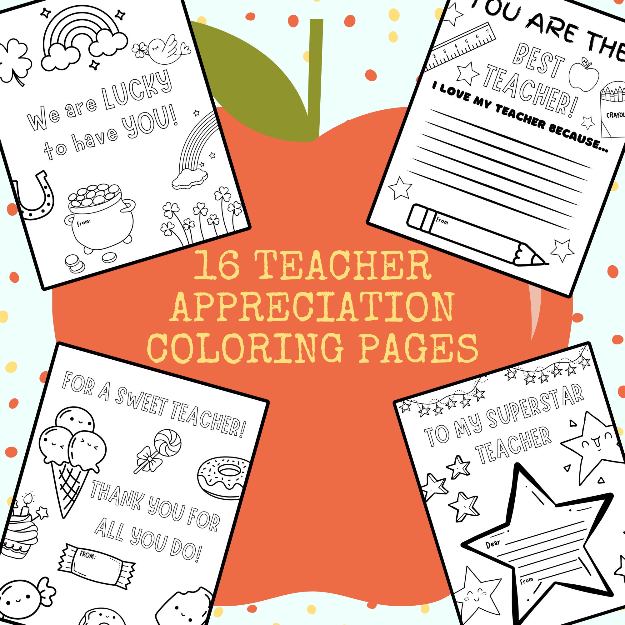 16 Teacher Appreciation Coloring Pages Printable Thank You Teacher ...