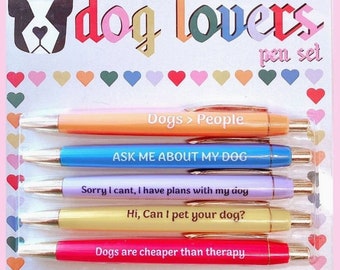 Dog Lovers Pen Set - Funny Pens - Gifts For Dog Lovers - Stocking Stuffers