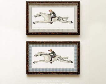 Toy Horse, Vintage Art Print - Framed or Unframed