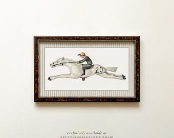 Toy Horse, Vintage Art Print - Framed or Unframed