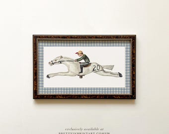 Toy Horse, Vintage Art Print - Framed or Unframed