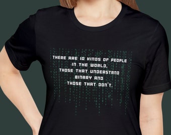 10 kinds of people understand binary Unisex Crewneck Short Sleeve T-shirt  funny computer scientist programmer software engineer gift shirt
