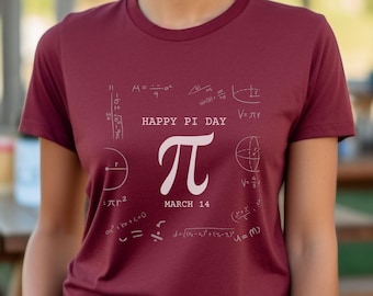 Pi Day shirt wiskunde T-shirt met korte mouwen wiskunde grap leraar cadeau shirt leraar grappig cadeau tee nerd shirt wiskunde leraar leven tee STEM tshirt D