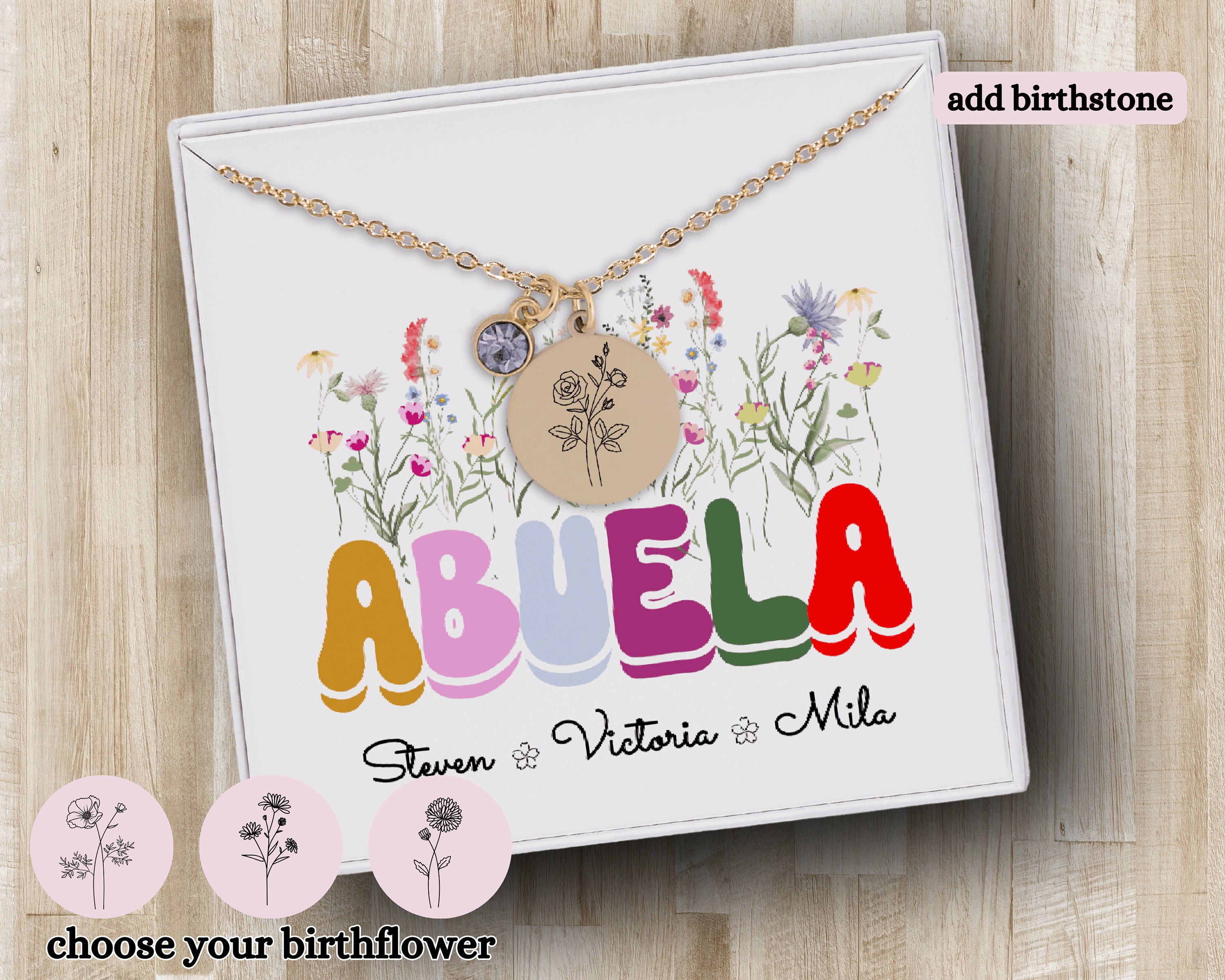 Necklace for Grandchildren Etsy