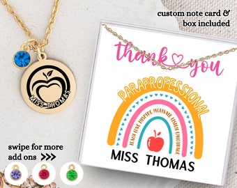 Preschool Teacher Gift, Necklace for Teacher, Thank You Gifts