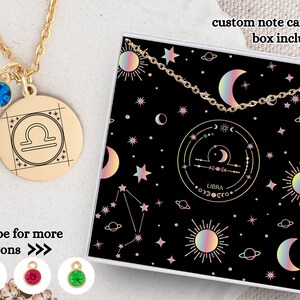 Astrological Sign Necklace, Constellation Sign Jewelry, Zodiac Sign Necklace, Astrology Jewelry for Celestial Charm and Horoscope Pendant