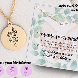 Miscarriage Necklace, Sympathy Gift for Loss of Baby, Baby Memorial Gift, Mama to an angel, Remembrance Baby Necklace Pregnancy Loss Jewelry