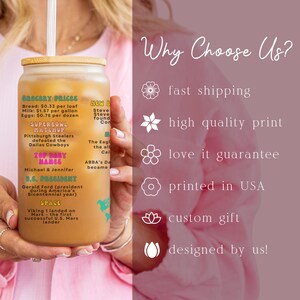 50th Birthday Cup, Legend Since 1976 Frosted Tumbler, 50th Birthday Gifts Best Friend, Fifty Years Frosted Glass Cup image 8